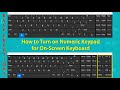 How to turn on numeric keypad for onscreen keyboard | Virtual Keyboard | BVSP Creations