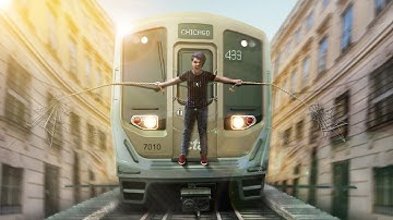 Photo Manipulation | SpiderMan & The Train | Photoshop