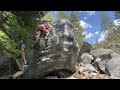 Sweet and low v6  lake tahoe bouldering