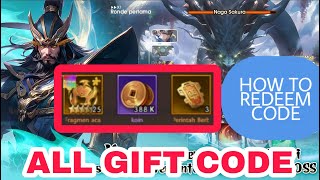 [ Gift Code ] Fantasi Tiga Kerajaan:Perang All gift code - how to redeem code screenshot 4