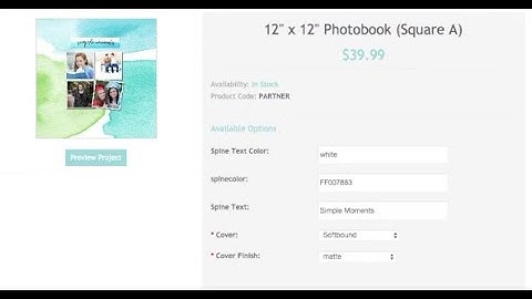 My Memories Suite - Ordering a Photobook