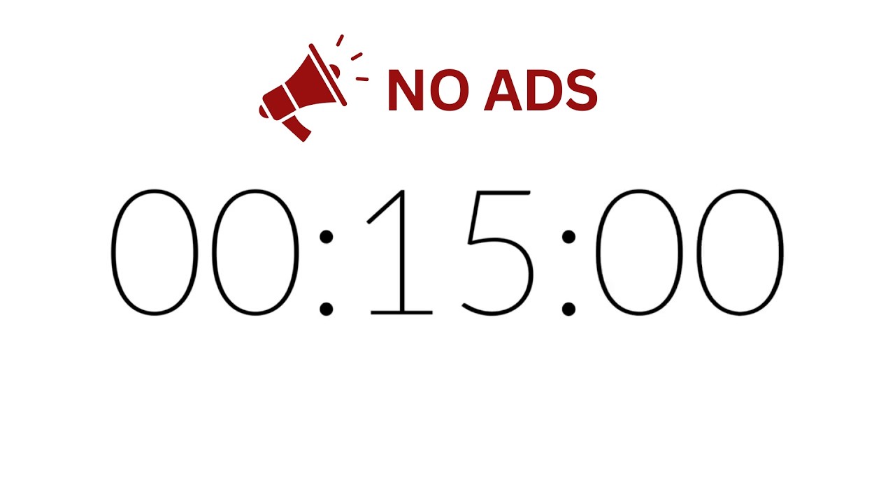 15 Minute Timer Alarm | No ADS | Silence No Music | Soft Alarm