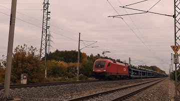 Siemens Taurus 1116 150 ÖBB with freight train to Austria | November 2025, Czech Republic