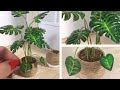 DIY Miniature Monstera Plant (And Basket Planter)