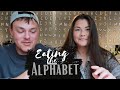 EATING OUR FOOD IN ALPHABETICAL ORDER for 24 HOURS | Can we get every letter?!