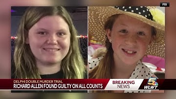 Jury finds Richard Allen guilty on all counts in Delphi murders trial