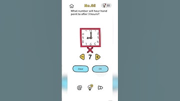 What number will hour hand point to after 3 hours? Brain out level 65