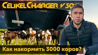 Как накормить 3000 коров? Кормораздатчик Celikel Charger V30. Обзор