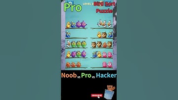 NOOB vs PRO vs HACKER - Bird Sort Puzzle | @PocketBear470
