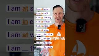 Preposições em inglês IN, ON, AT #shorts