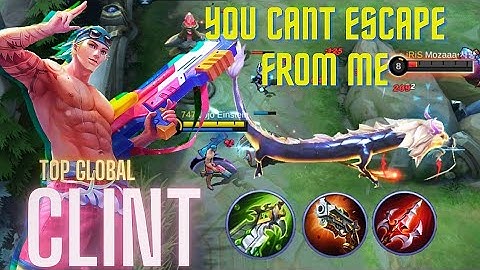 TOP 1 GLOBAL CLINT GAMEPLAY 2021 - CLINT BEST BUILD AND EMBLEM - MOBILE LEGENDS