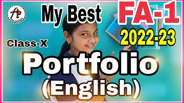FA-1 ॥ 2022-23 ॥ English ॥ class 10 ॥ portfolio ॥ copyright ossta ॥ subject enrichment activity