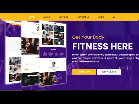 Free Fitness website using html and css | How to make free gym websites @rjksharma
