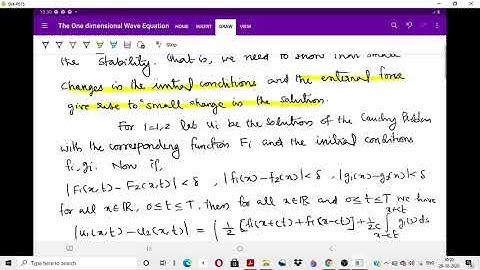 Lecture 12 - The Cauchy problem for the One Dimensional Wave Equation - Well Posedness (Part 4)