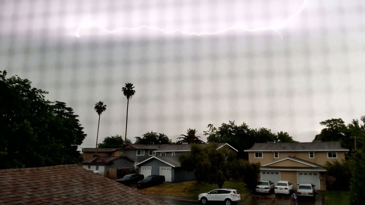 Thunderstorm In Sacramento and Rancho Cordova, California May 16, 2018