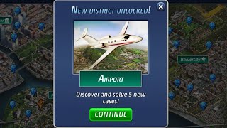 Criminal Case Grimsborought - Unlock New District - Airport