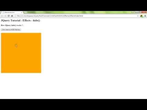 HIDE METHOD IN JQUERY EFFECTS DEMO