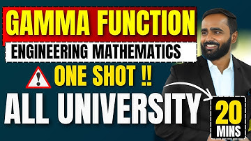 Gamma Function|ONE SHOT|Engineering Mathematics 2|Pradeep Giri Sir