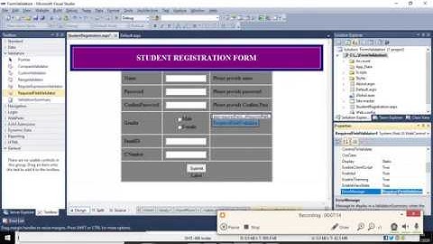 Validation Using ASP.Net.