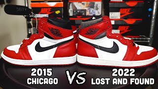 2015 Jordan 1 Chicago VS Jordan 1 Lost and Found