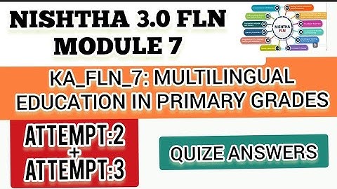 NISHTHA 3.0 FLN MODULE 7