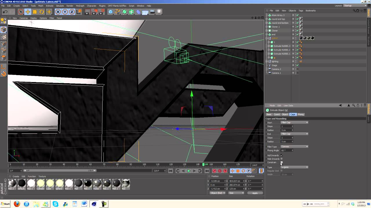 Cinema 4D Quick Tip | Extrude Nurbs Constrain - YouTube