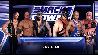 The Rock & Stone Cold & The Undertaker vs Kurt Angle & The Kane & Rikishi | Smackdown | WWE 2K23
