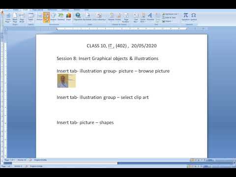 GAVPSK E-CLASSES Class X, IT(402), session 8  20052020, Inserting Graphical Objects & illustrations