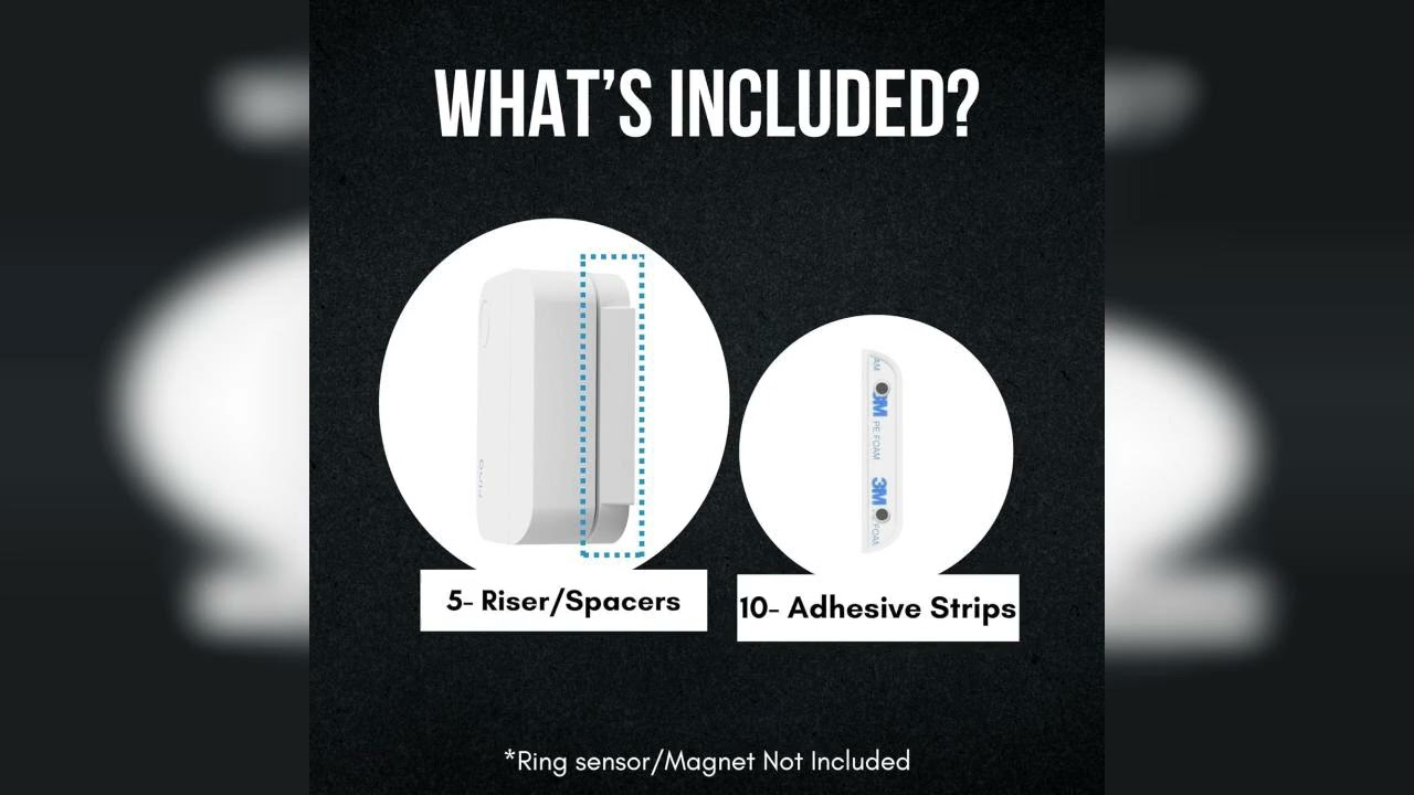 Review: Ring Alarm Magnet Riser | 5 Pack Set with 3M Adhesive - Easy Mount to Any Doorway, Win...