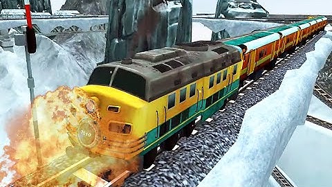 Hill Train Simulator 2021 - Train Games - Level 14 Fail Crash