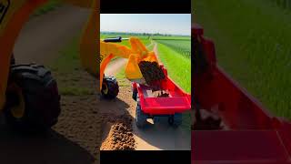 Toy Truck Rescue on the Farm Road | JCB, Dumper &amp; Crane Story for Kids