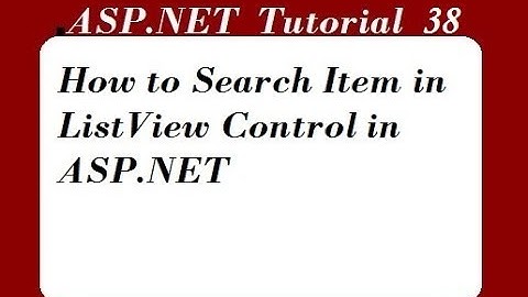 How to Search Item in ListView Control in ASP.NET