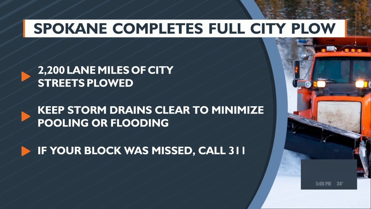 City of Spokane completes fullcity plow YouTube