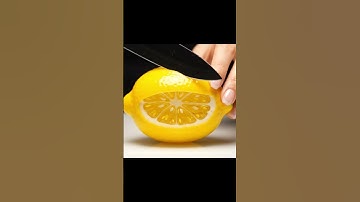 bright yellow Lemon 🍋 cutting #asmr #relaxing #ai #satisfying