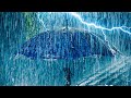 Fall Asleep Instantly in 3 MINUTES with Torrential Rain on Umbrella &amp; Mighty Thunder Sounds at Night