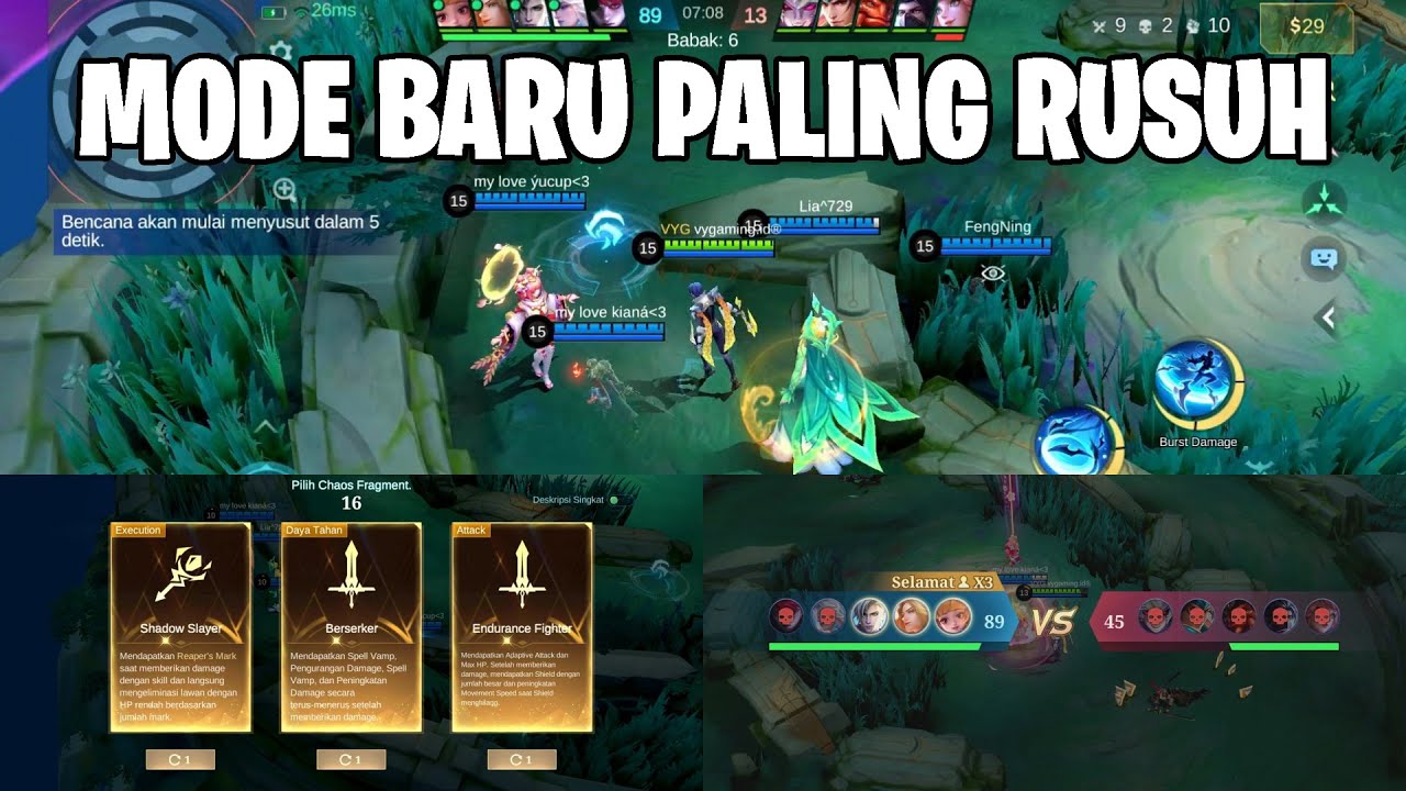 MODE ARCADE BARU PENGGANTI MAYHEM - JAUH LEBIH SERU DAN RUSUH! CHAOS CLASH MOBILE LEGENDS
