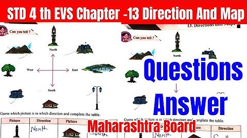 STD 4th EVS Chapter 13 Direction And Map Question answer Maharashtra Board class 4
