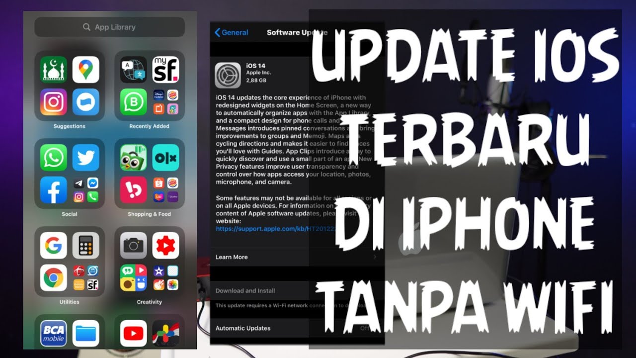 Tutorial Cara Update Ios 14 5 Terbaru Pakai Data Seluler Tanpa Wifi Youtube