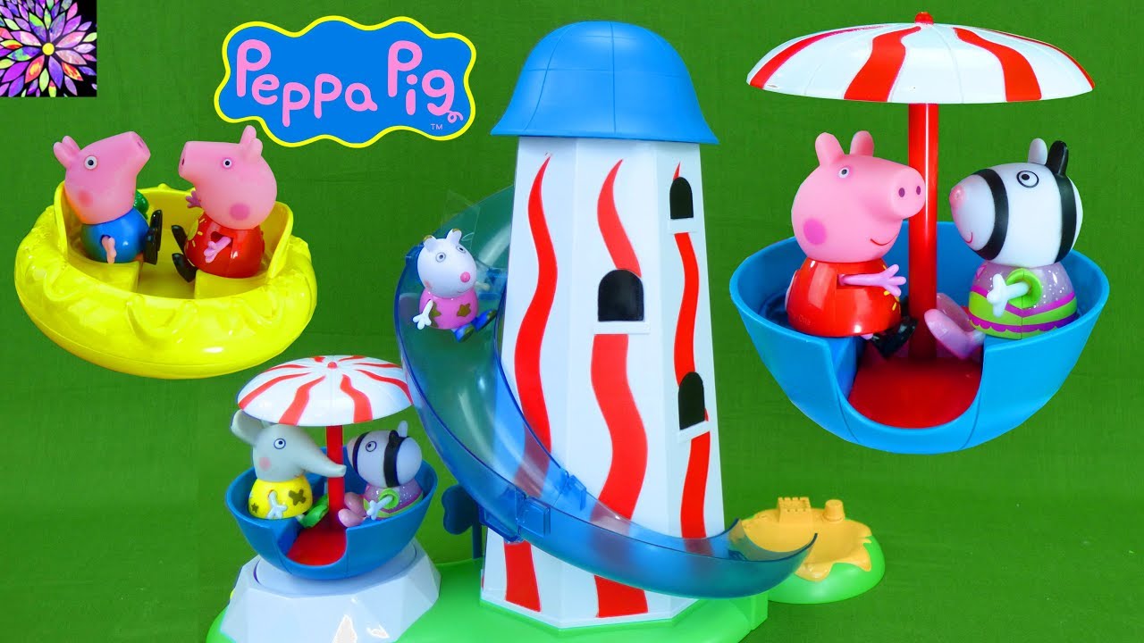 Peppa Pig's Theme Park BUNDLE Helter Skelter  Ferris Wheel Items  (Dispatched from UK)