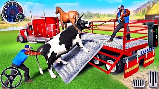Farm Animal Truck Transport Simulator - Real Tractor Zoo Transporter Driving - Android GamePlay screenshot 5