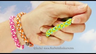Bracelets brésiliens en élastiques à faire avec les doigts - Facile