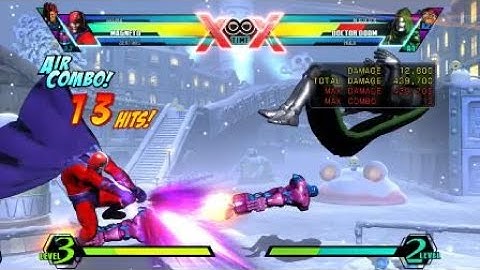 UMVC3 Magneto hyper grav loop mid screen with assist
