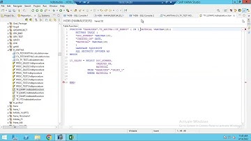 12. Creating Table Function with Input Parameters in SAP Native HANA