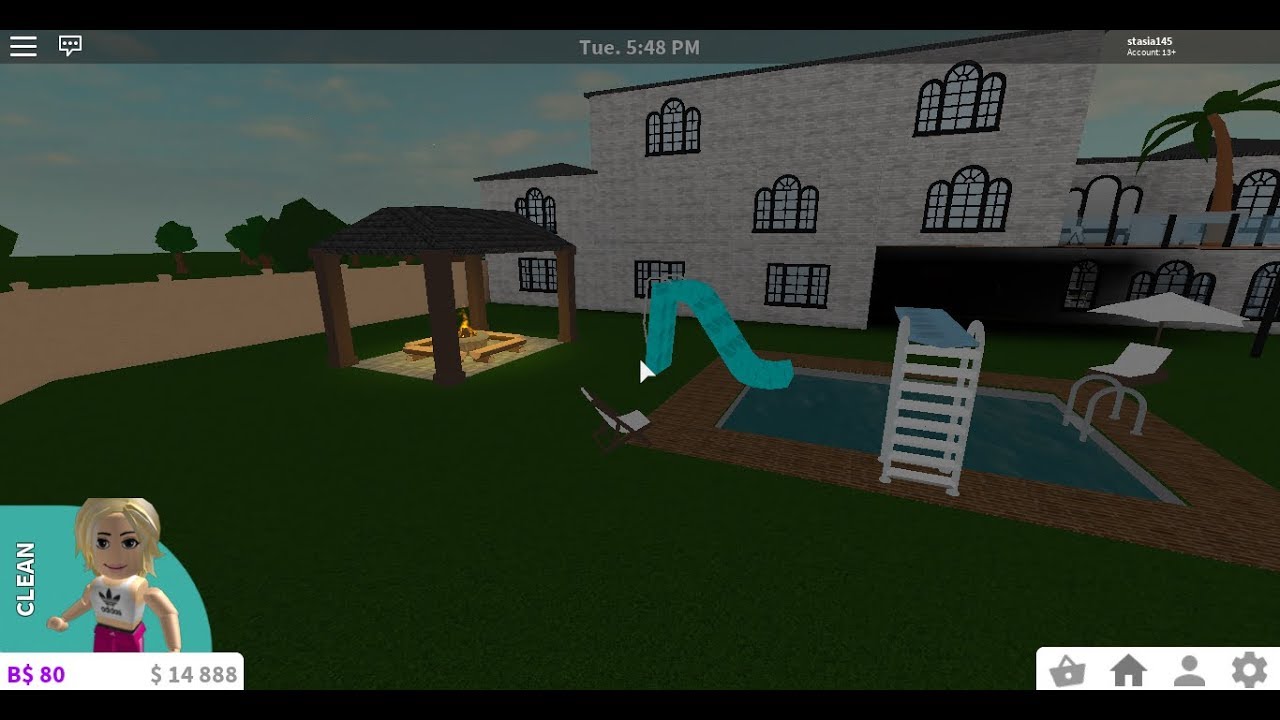 Welcome To Bloxburg//Building My New Backyard!!! - YouTube