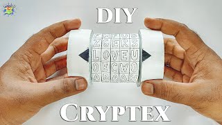 DIY Cardboard Cryptex Making Step By Step | Secret Combination Lock Cardboard Box | Word Puzzle Box