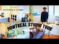 What $1200 gets you in Montreal | 440 sqft STUDIO APARTMENT TOUR | Furnishing a studio on a budget