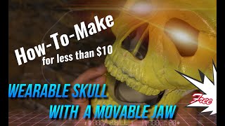 Skull mask with movable jaw  HOW TO MAKE (free template)