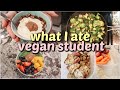what i eat as a busy college student (vegan)