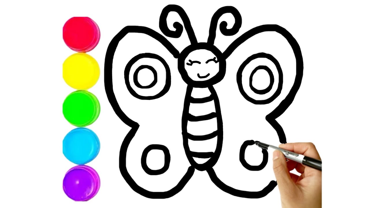 Draw A Cute Easy Butterfly Learn To Draw And Colour For Kids draw-a-cute-easy-butterfly-learn-to-draw-and-colour-for-kids