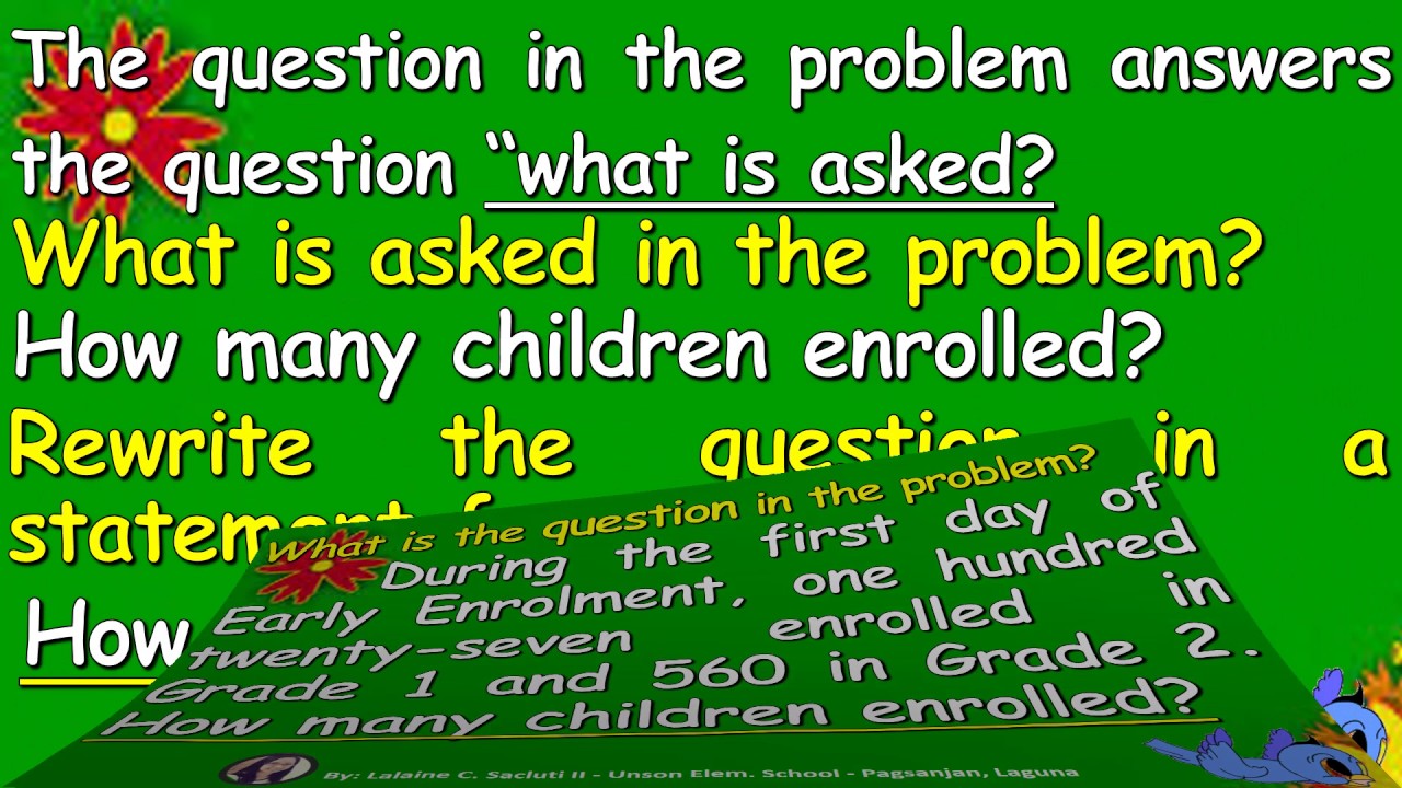 problem solving what is asked